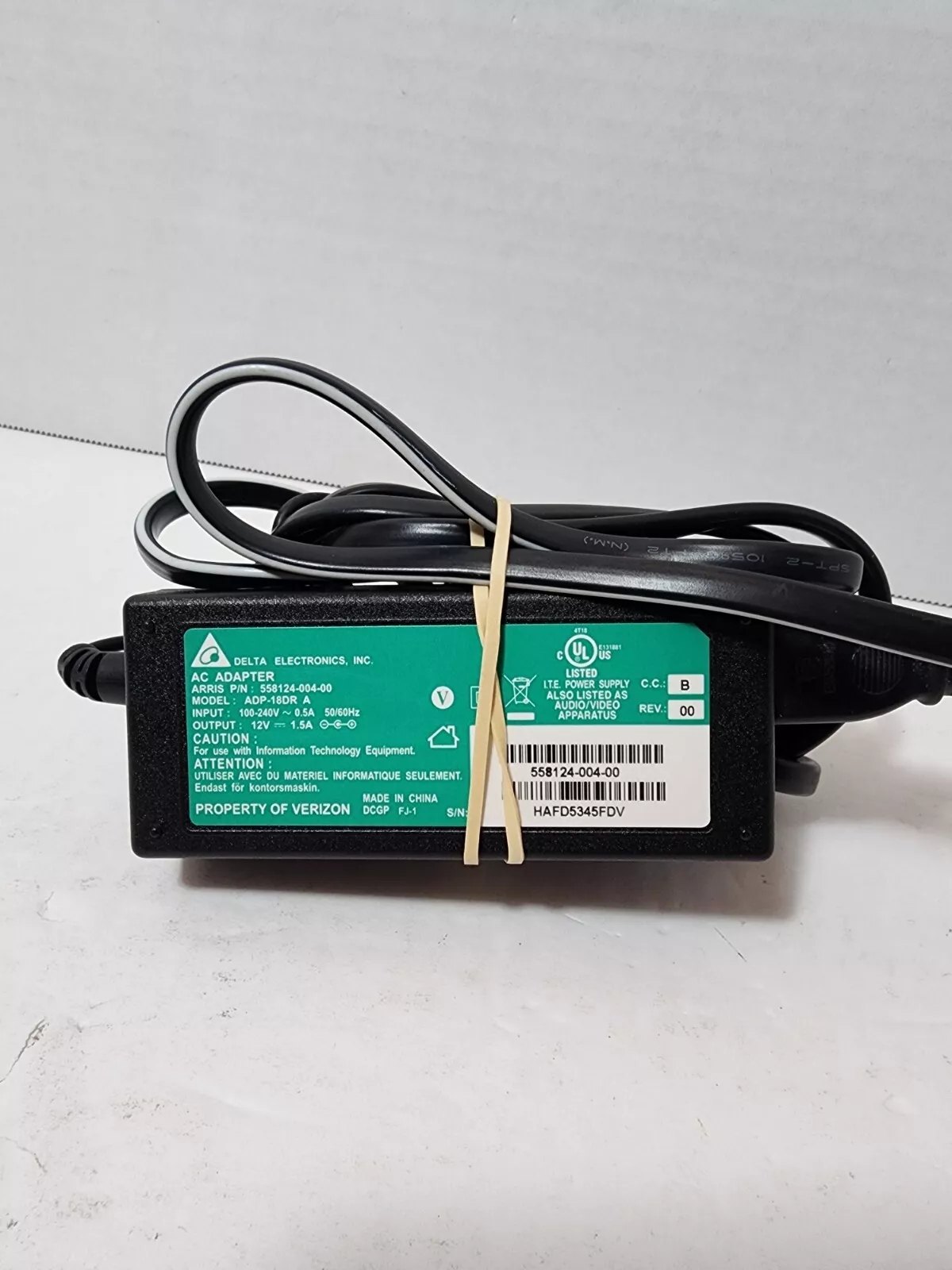 *Brand NEW*Genuine Delta ADP-18DR A 12V 1.5A 18W AC Adapter 558124-004-00 Power Supply - Click Image to Close